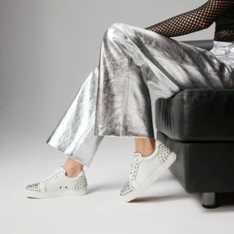 Vieira 2 – Sneakers – Kalveskind og lamineret kalveskind – Bianco – Dame