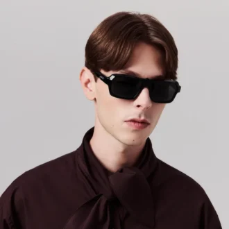 Vores Georges Lb0027 – Solbriller – Acetat – Skinnende sort